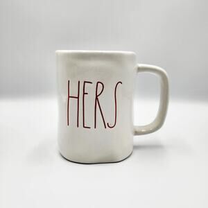 Rae Dunn Artisan Collection by Magenta "HERS" Cream Glazed Ceramic Coffee Mug
